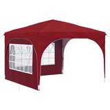vidaXL Zložljivi šotor za zabave 290 x 290 x 245 cm Burgundija, (5000219011) | Shoptok.si