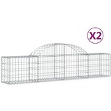  Lučne gabionske košare 2 kom 200x30x40/60 cm pocinčano željezo | shoptok.hr