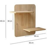 Kalune Design Polica s više razina od punog hrasta u prirodnoj boji 66 cm Matilda – | shoptok.hr