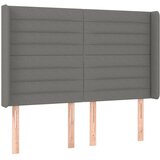 Maison Chic vzglavna omarica - nočna omarica - posteljna omarica z ušesi temno sivo 147x16x118/128 cm blago, (21711682) Cene