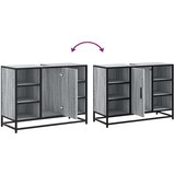 vidaXL Kopalniška omarica za umivalnik siva sonoma 80x33x60cm inž. les | Shoptok.si