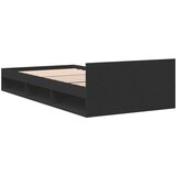  Okvir kreveta s ladicom crni 90 x 190 cm konstruirano drvo | shoptok.hr