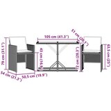 vidaXL 3-dijelni bistro set s jastucima svjetlosivi od poliratana | shoptok.hr