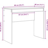 vidaXL Pisalna miza Betonsko siva MDF z betonsko sivo površino | Shoptok.si