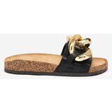 Resti Royalfashion Black women's flip-flops with ornament in Fixci | Shoptok.si