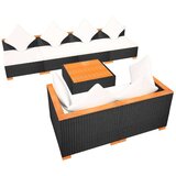  7-dijelna vrtna garnitura od poliratana s jastucima crna | shoptok.hr