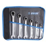 Unior ključevi viljuškasto-okasti sa čegrtaljkom u torbici 8-19 / 6kom 160/2CT 627001 | ePonuda.com