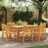  Vrtni set za objed 5 kom. Smeđa Čvrsto drvo akacije 140 x 80 x 74 cm | shoptok.hr