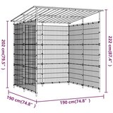 vidaXL spremište za bicikle 190 x 190 x 222 cm čelično crno | shoptok.hr