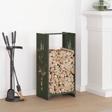vidaXL stojalo za drva olivno zelena 40x30x80 cm hladno valjano jeklo Cene