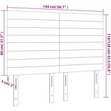  LED uzglavlje plavo 144x5x118/128 cm od tkanine | shoptok.hr