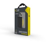 Ksix prijenosna baterija za punjenje 5000 mAh, magnetsko punjenje, PD 20W, USBC | shoptok.hr