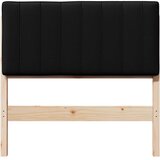  Tapecirani uzglavlje Smeđa i crna 90 cm Čvrsto borovo drvo | shoptok.hr