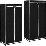 vidaXL 282441 Wardrobes 2 pcs Black 75x50x160 cm Cijene