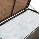 Poli Vrtna škatla za shranjevanje poli ratan 200x50x60 cm rjava | Shoptok.si