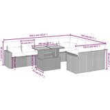  10-dijelni set vrtnih sofa s jastucima crni od poliratana | shoptok.hr