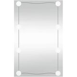  Zidno ogledalo s LED svjetlima 40x60 cm stakleno pravokutno | shoptok.hr