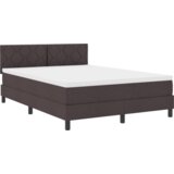 Box Postelja z vzmetnico z vzmetnico Temno rjava 140 x 200 cm blago, (5000127524) | Shoptok.si