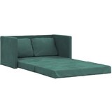 Maison Chic Talni Raztegljiv kavč - Raztegljivi divan 2 v 1 temno zelen 122x204x55 cm žamet, (21729454) | Shoptok.si