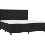  box spring s madracem LED crni 200x200 cm baršun | shoptok.hr