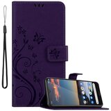 Cadorabo Nokia 5,3 in klasična temno modra - ovitek v cvetličnem dizajnu z magnetnim zapiranjem, stoječo funkcijo in režami za kartice, (20860453) | Shoptok.si