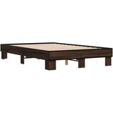  Okvir za krevet smeđi hrast 135x190cm konstruirano drvo i metal | shoptok.hr