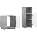  Set ormarića za kupaonicu 2 kom. Betonska siva Prerađeno drvo | shoptok.hr
