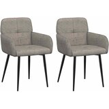 vidaXL Jedilni stoli 2 pcs Umetno nubuk usnje Svetlo siva, (5000296731) | Shoptok.si