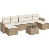  8-dijelni set vrtnih sofa od poliratana s jastucima bež | shoptok.hr