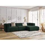 Bobochic Paris Temno zelena kotna sedežna garnitura iz tkanine bouclé (desni kot) Zephyr – | Shoptok.si