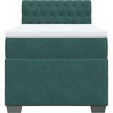 Box spring krevet s madracem tamnozeleni 100x200 cm baršunasti | shoptok.hr