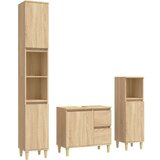  3-dijelni set kupaonskih ormarića boja hrasta sonome drveni | shoptok.hr