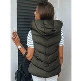 DStreet Women's quilted vest LENA green TY3046 Cene