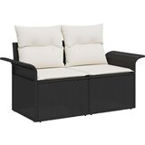  7-delni set vrtnih kavčev z blazinami Črna Poli ratan, (22090904) | Shoptok.si
