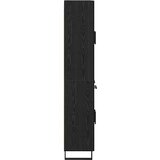 Highboard s ladicama 2 pcs Crni hrast Inženjerska drva i staklo | shoptok.hr
