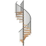 Minka Spiralno stopnišče Spiral Smart (Premer: 120 cm, Siva, Barva stopnice: Bukev, Višina nadstropja: 305 cm) | Shoptok.si