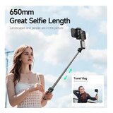  Tripod stabilizator Q19 smart AI sa selfie stickom i LED svetlom crni | Eponuda.com