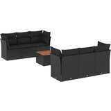  The Living Store Vrtna sedežna garnitura 7-delna z blazinami črn poli ratan - Vrtna Sedežna Garniture, (21452993) | Shoptok.si
