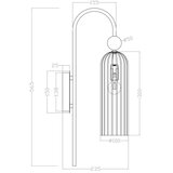  Zidna lampa PIEGA 1xE14/40W/230V mesing/zadimljena crna | Eponuda.com