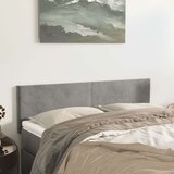  Posteljno vzglavje 2 kosa svetlo sivo 72x5x78/88 cm žamet, (20792859) Cene