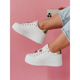 DStreet Sneakersy damskie na platformie SOLICIA złote | shoptok.hr