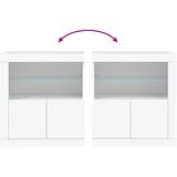  Komoda s LED svjetlima bijela 60,5 x 37 x 67 cm | shoptok.hr