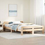 Maison Chic Posteljni okvir - Dvoposteljna postelja - Zakonska postelja brez vzmetnice 120x200 cm trdna borovina-J10540, (21762362) | Shoptok.si