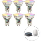 LUEDD Set 6 pametnih GU10 LED sijalk RBGW 4,5W 350 lm 2700K | Shoptok.si