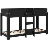 Krevet na kat za djecu Crni hrast 75 x 190 cm Konstruirano drvo | shoptok.hr