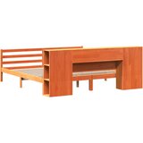 Krevet s regalom za knjige bez madraca 200x200 cm od borovine | shoptok.hr