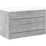  2-dijelni set kupaonskog namještaja siva boja betona drveni 80 x 38.5 x 48 cm | shoptok.hr