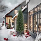  Tanko umjetno božićno drvce sa stalkom zeleno 240 cm PVC | shoptok.hr
