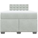 Box spring krevet s madracem svjetlosivi 120x200 cm baršunasti | shoptok.hr