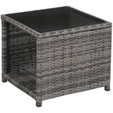  3-dijelni bistro set od poliratana s jastucima sivi | shoptok.hr